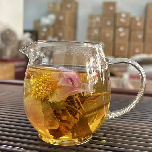 Sheng Puerh Dragon Ball with Peony flower